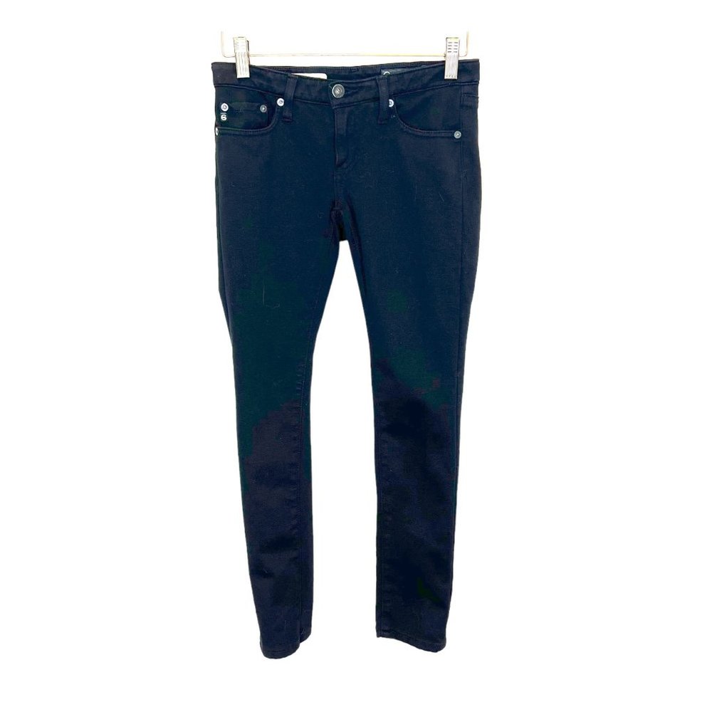 AG Adriano Goldschmied Black Legging Super Skinny Low Rise Pants 28